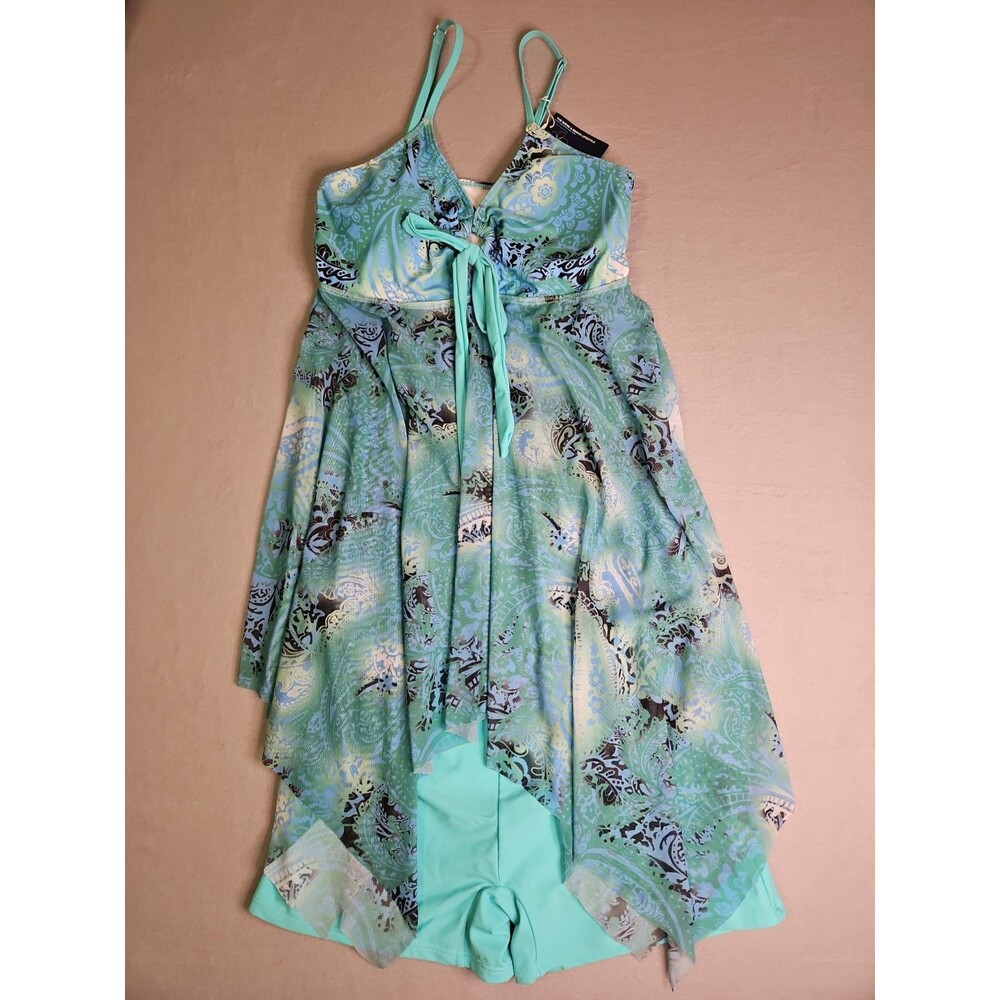 2 Piece Tankini Women's Floral Summer Mac Shorts Flowy Top Floral New